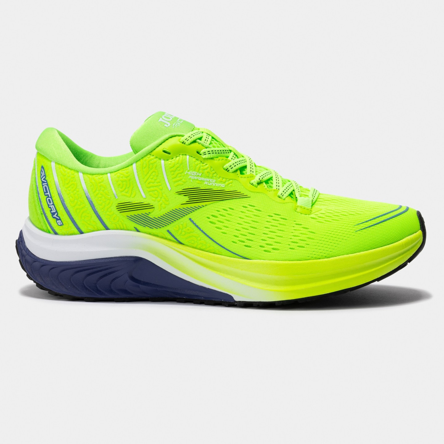 Zapatilla Running Hombre Joma Victory 2511 Verde Flúor Transpirable