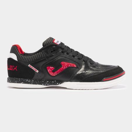 Zapatilla Fútbol Sala Adulto Joma Top Flex 2401 Negro Rojo Flexible