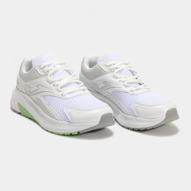 Zapatilla Running Mujer Joma Vitaly 2502 Blanco Verde Claro Confortable