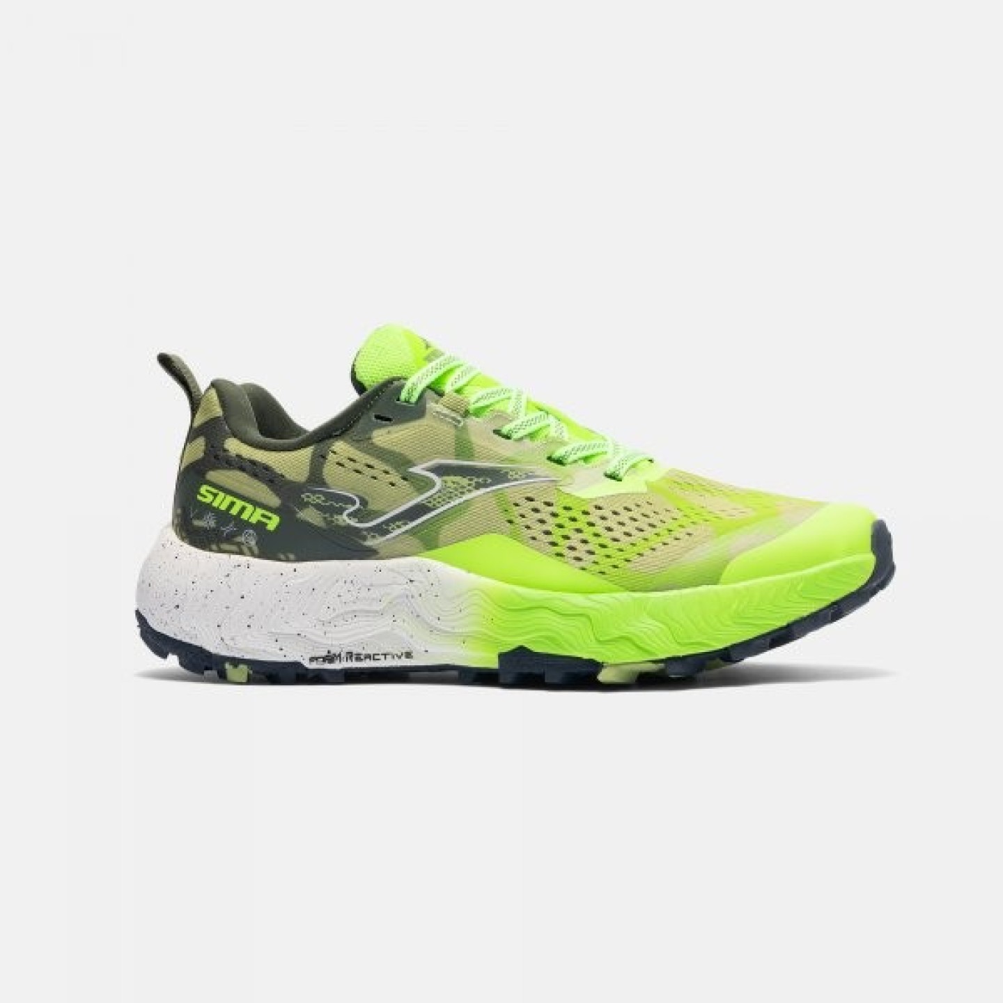 Zapatilla Trail Hombre Sima 2615 Verde Flúor Transpirable