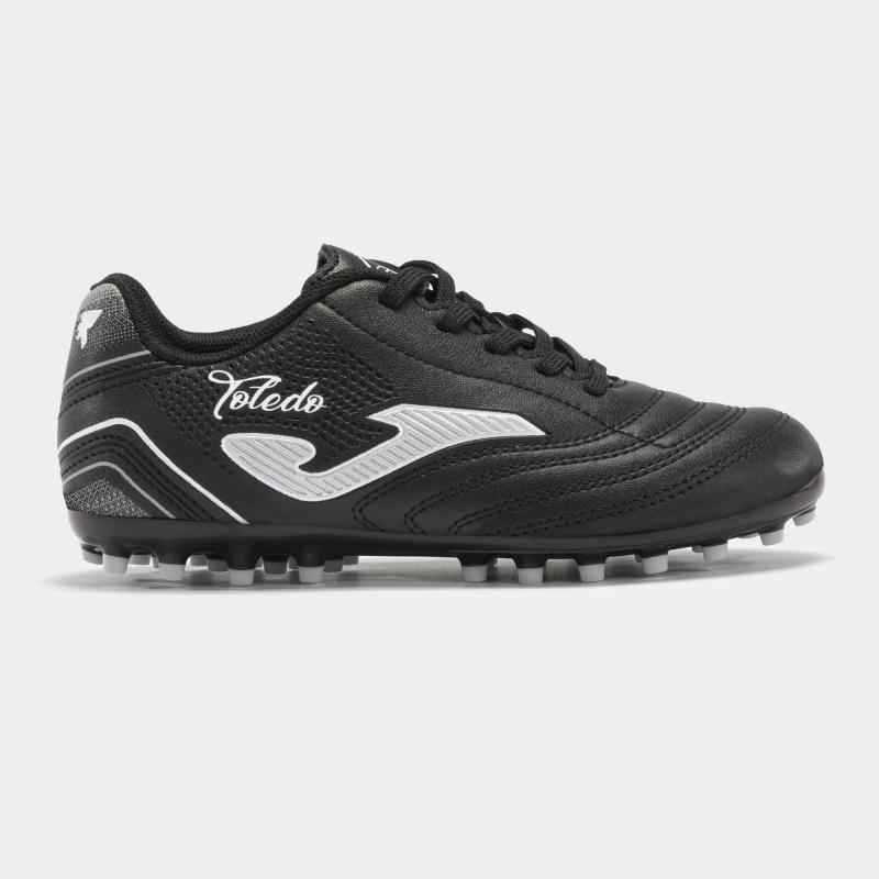 Zapatilla Fútbol Junior Joma Toledo 2401 Negro Blanco Resistente