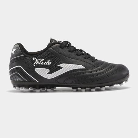 Zapatilla Fútbol Junior Joma Toledo 2401 Negro Blanco Resistente