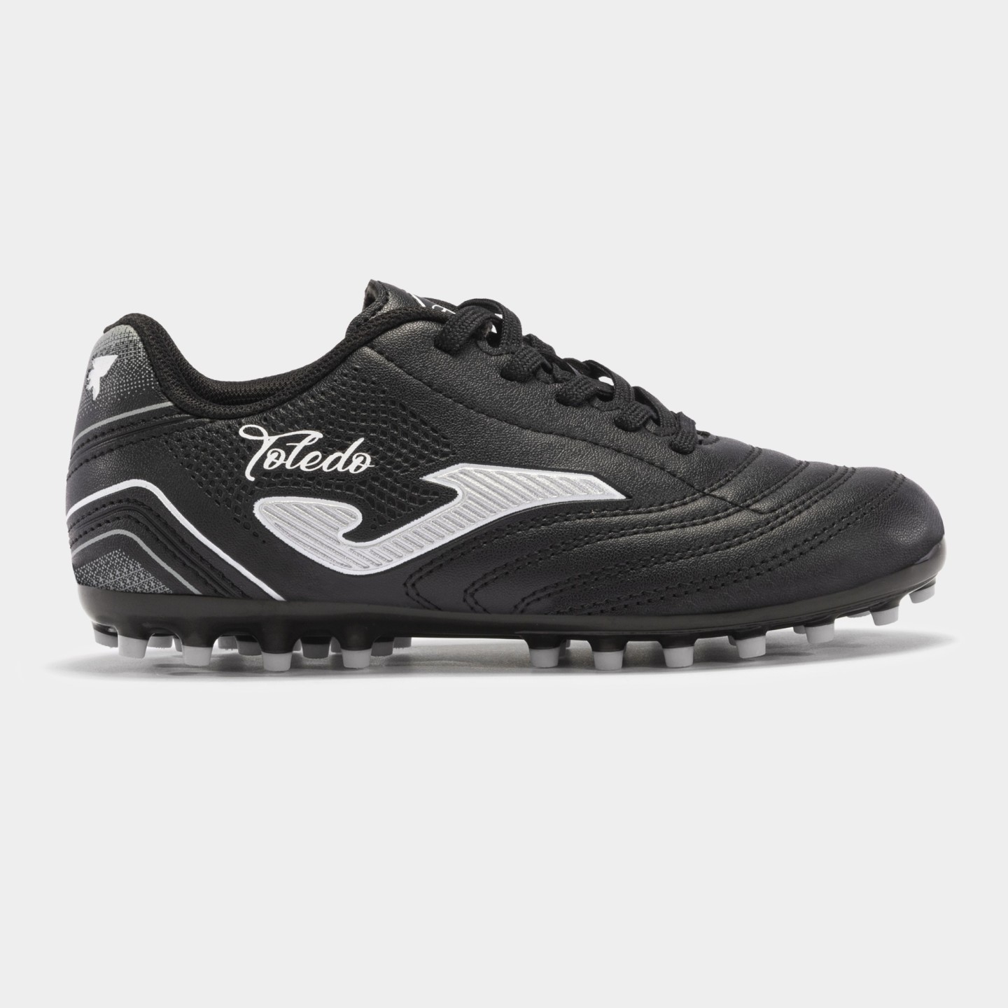 Zapatilla Fútbol Junior Joma Toledo 2401 Negro Blanco Resistente