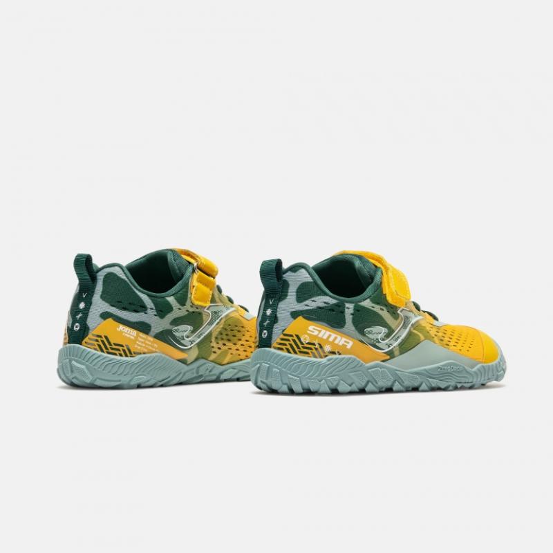 Zapatilla Barefoot Trail Niños Velcro Joma Sima 2628 Naranja Transpirable