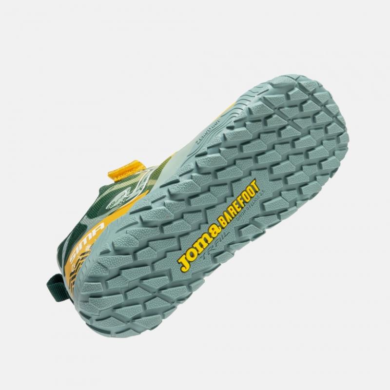 Zapatilla Barefoot Trail Niños Velcro Joma Sima 2628 Naranja Transpirable